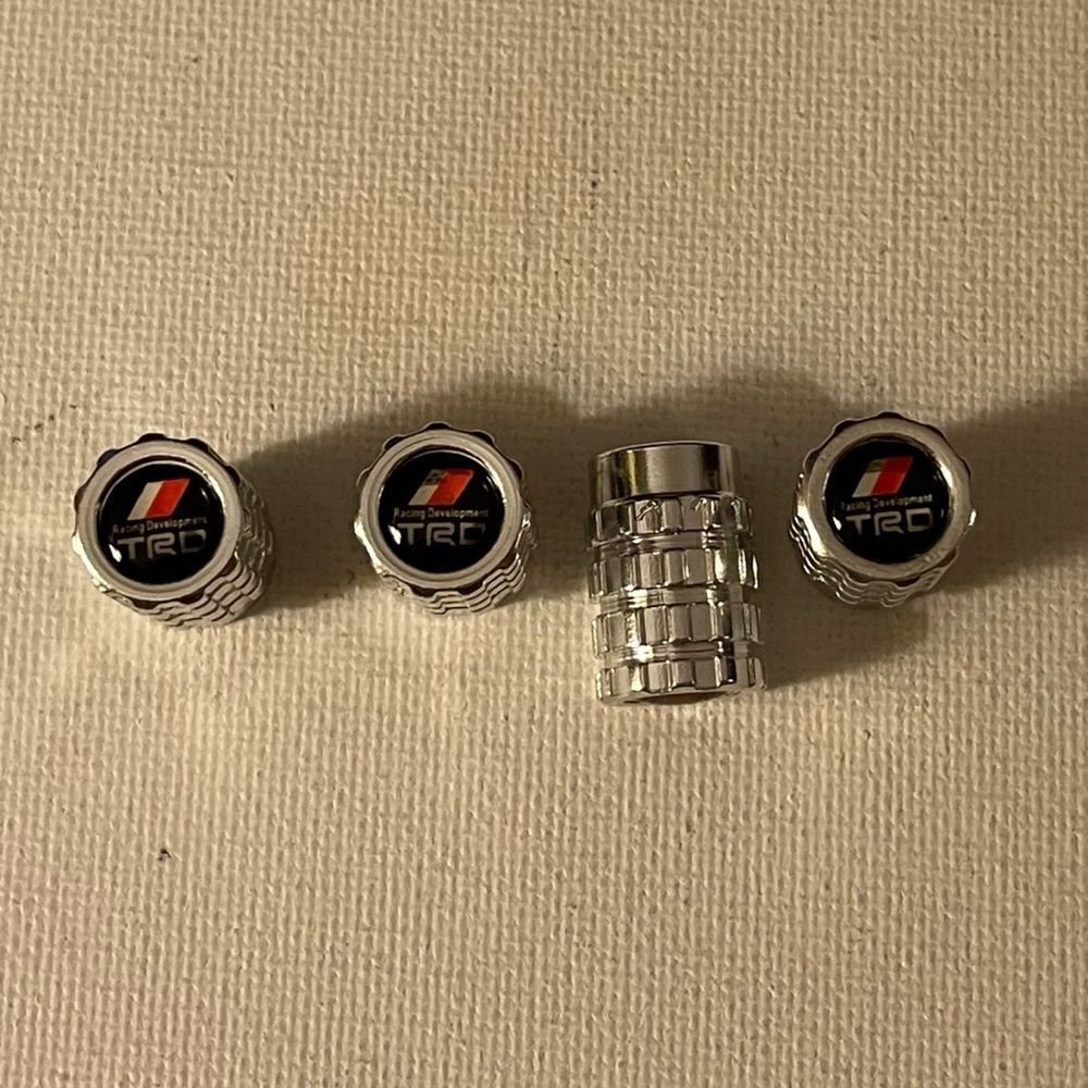 Toyota TRD valve Stem caps in Silver set of 4 NWT
